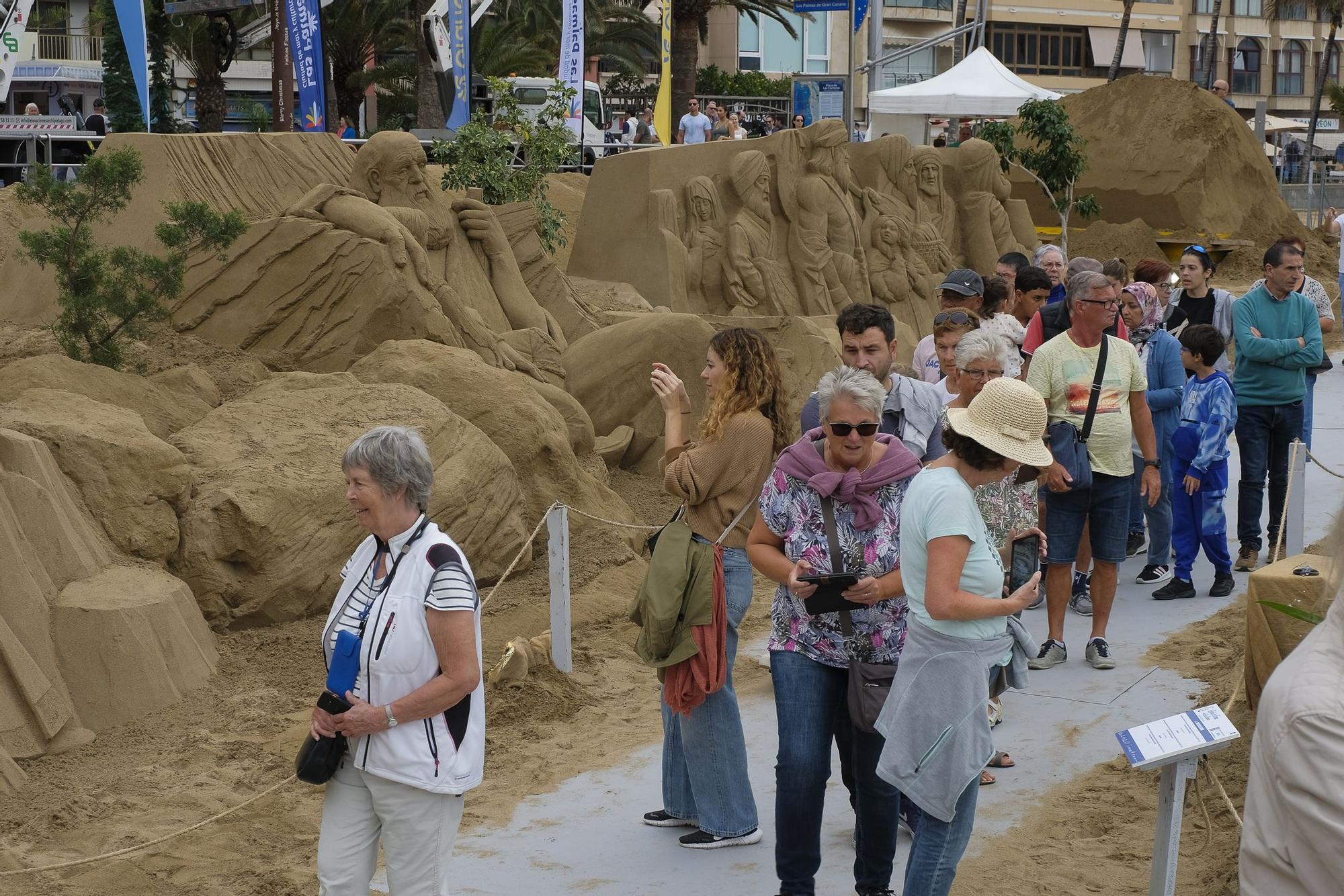 Inauguración del Belén de Arena en la playa de Las Canteras