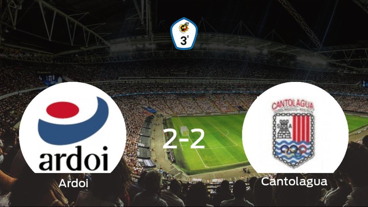 El CF Ardoi salva un punto ante el Cantolagua (2-2)