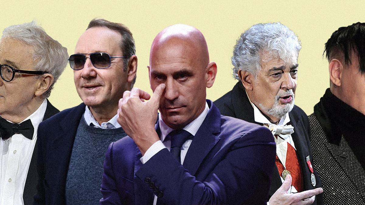 Woody Allen, Kevin Spacey, Luis Rubiales, Plácido Domingo y Marilyn Manson.