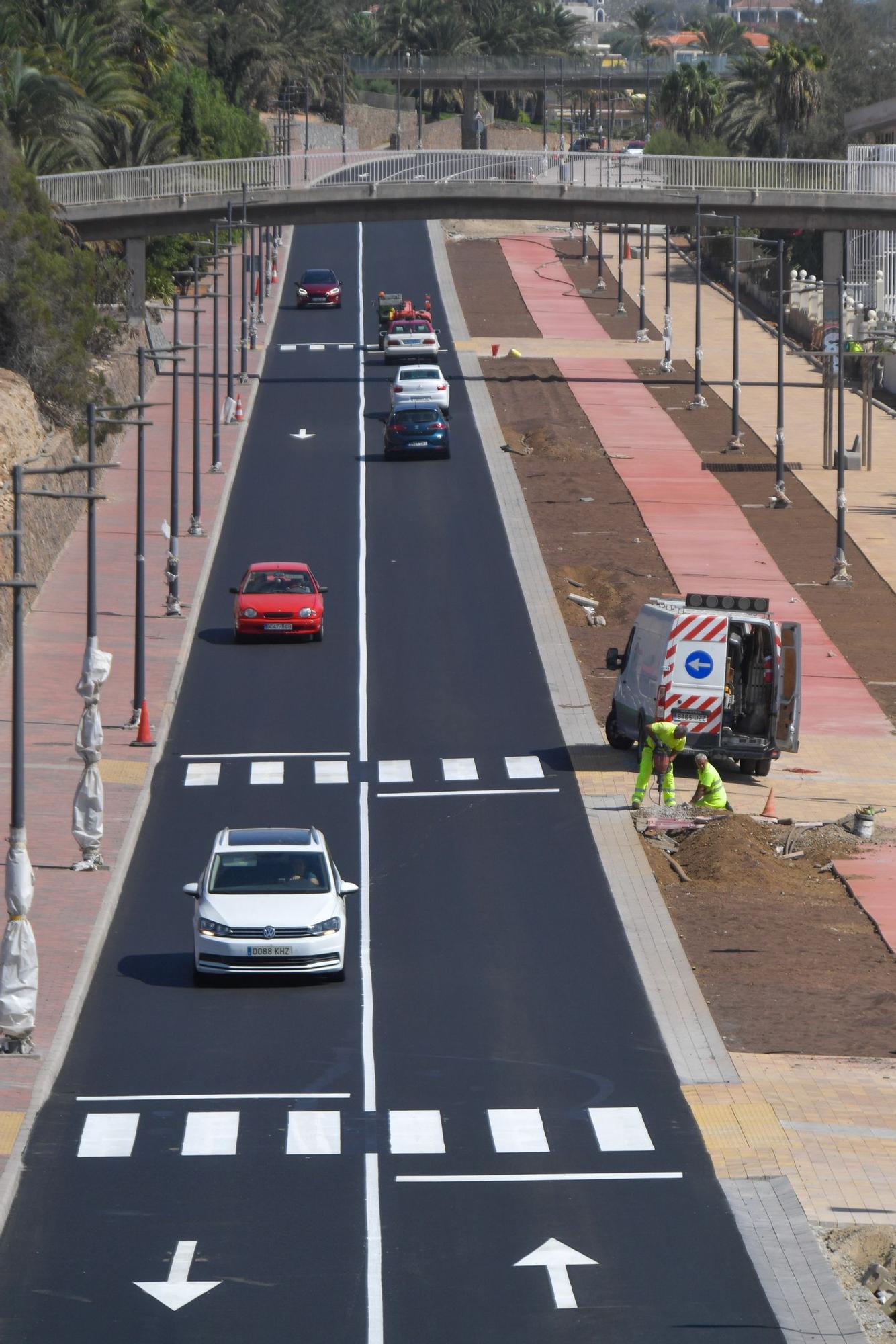 Obras en la carretera de San Agustín