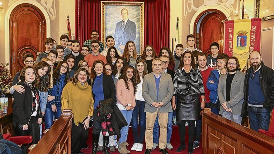 Intercambio con alumnos de Holanda, Portugal, Noruega e Italia en el instituto Rodríguez Moñino