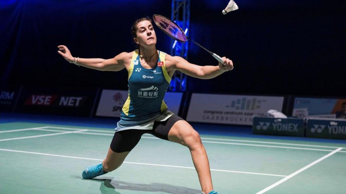 La española Carolina Marín en el torneo de bádminton SaarLorLux en la ciudad alemana de Saarbrücken