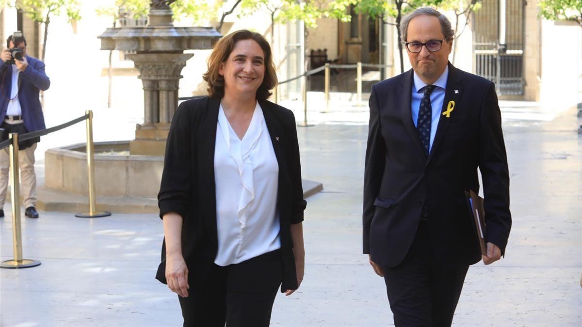 Ada Colau y Quim Torra.