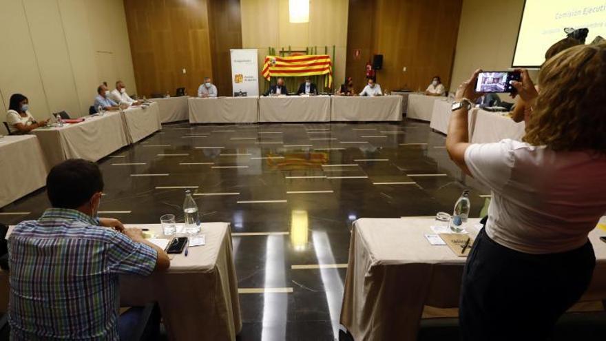 Un momento de la última Ejecutiva regional del Partido Aragonés, el pasado 7 de septiembre. | JAIME GALINDO