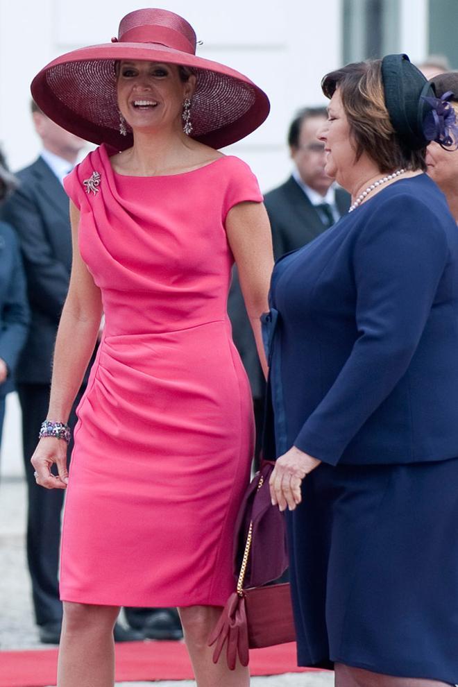 El look de Máxima de Holanda en su visita a Polonia en 2014