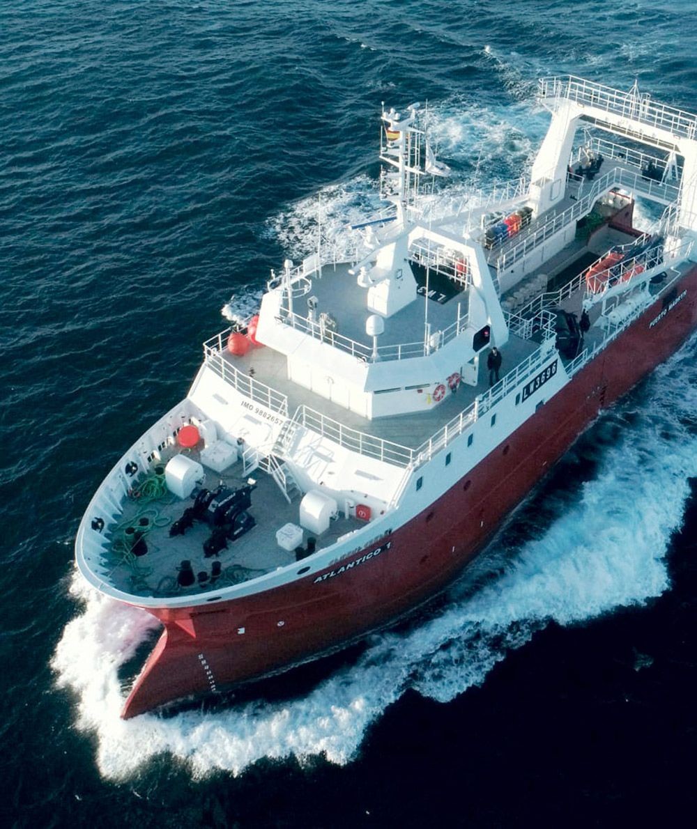 Vista del buque Atlántico 1, de Grupo Profand.