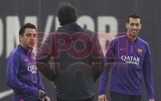 Entreno del FC Barcelona antes del clásico