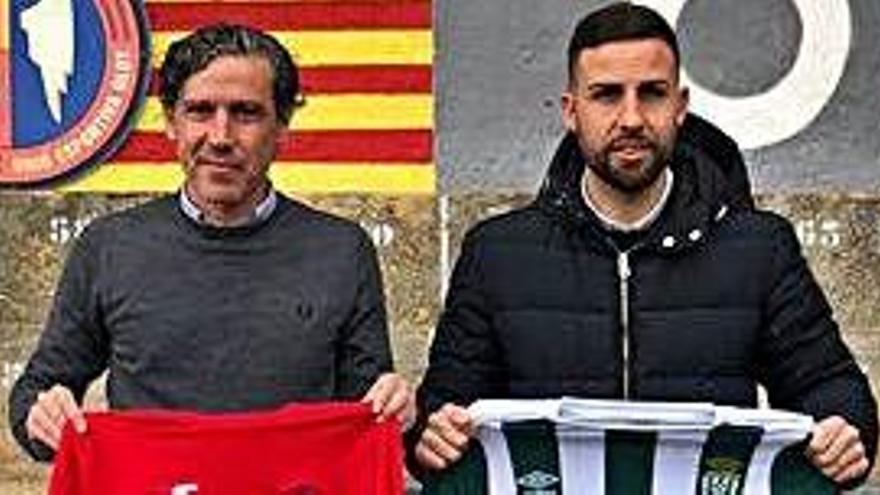 Raúl Garrido i Chicho Pèlach, ahir a Olot.