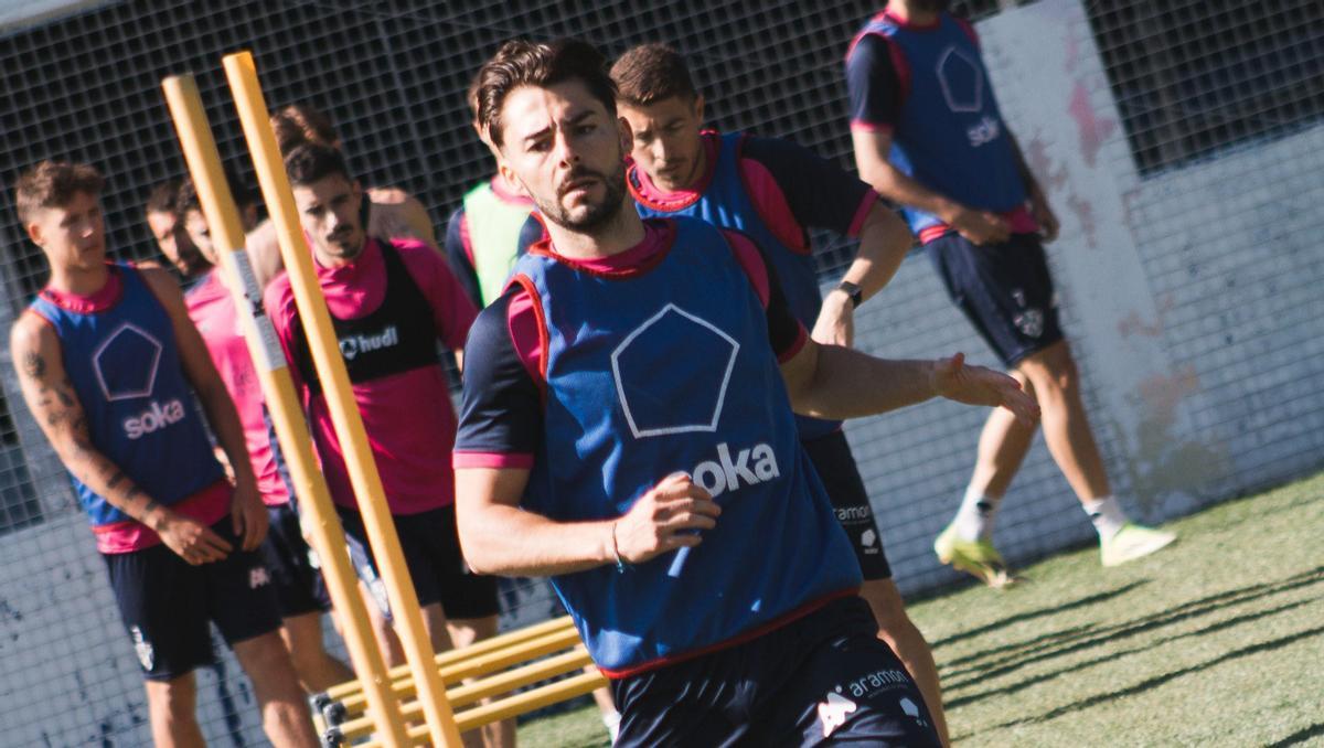Liberto Beltrán, durante una sesión de entrenamiento la semana pasada.