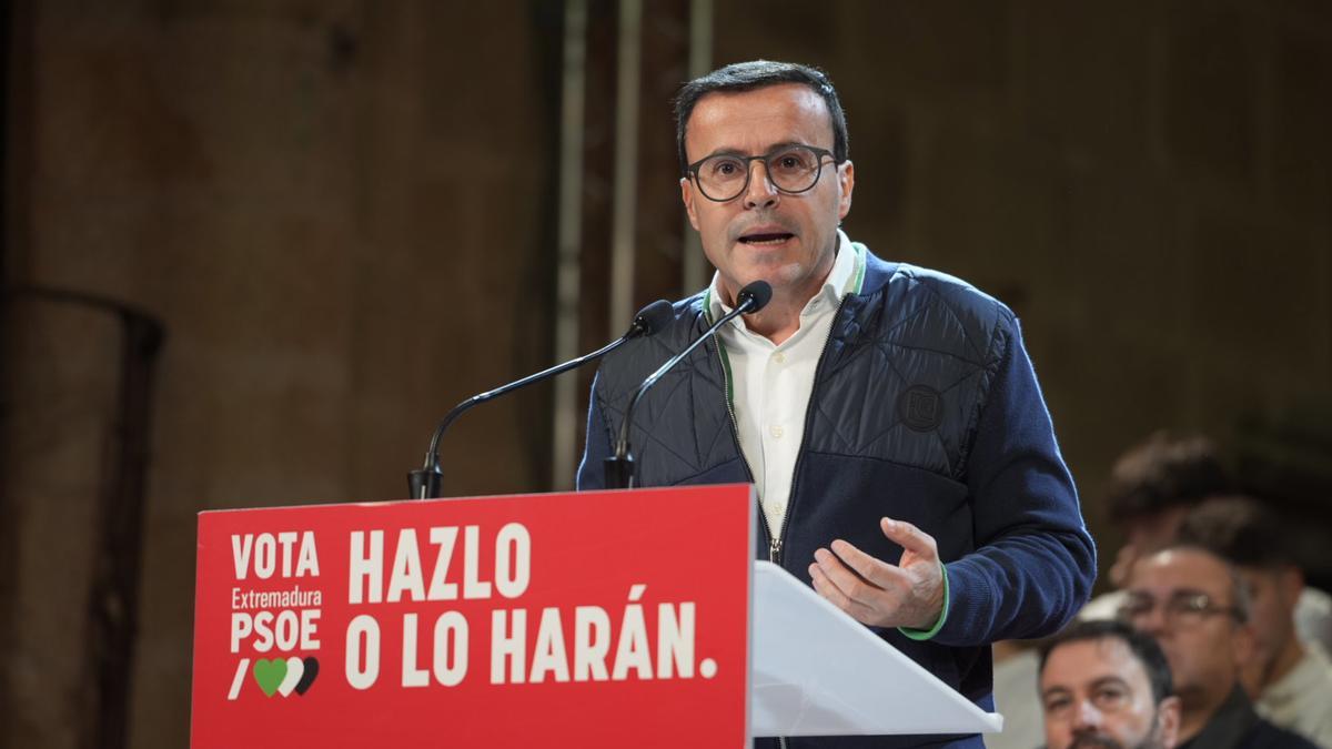 Gallardo durante un acto en Cáceres, el pasado domingo.