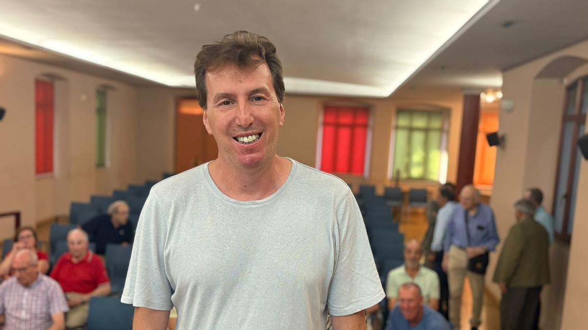 Javier A. Menéndez, este miércoles, en la Casa de Cultura de Sama.