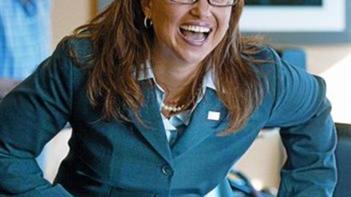 La revelación 8 O'Donnell, de indudable parecido a Palin, ayer.