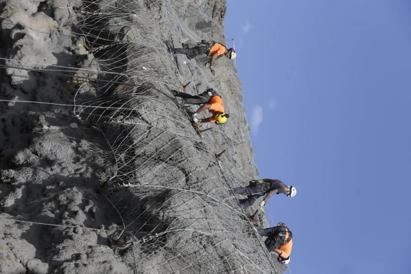 Zonas con riesgos de desprendimiento en Tenerife