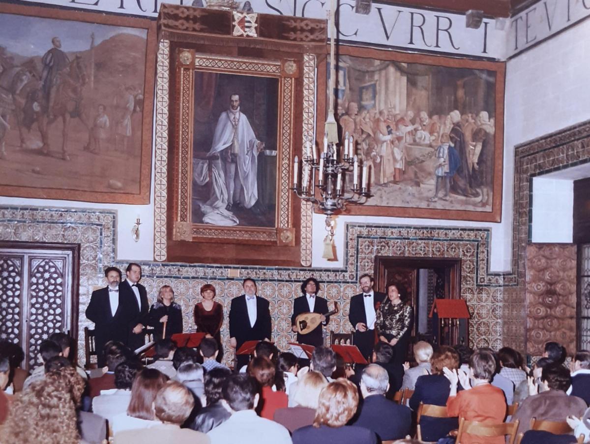 Concierto en el Palau Ducal de Gandia en abril de 1996.