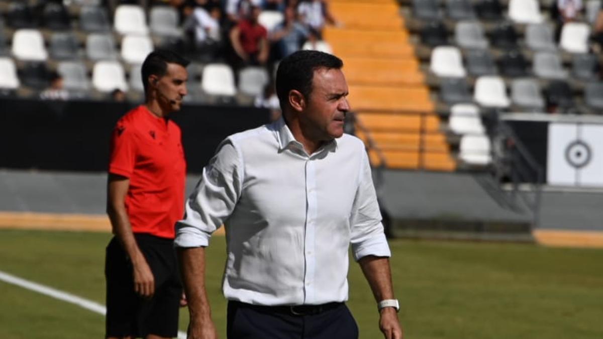 Salmerón, durante un partido del Badajoz de esta temporada.