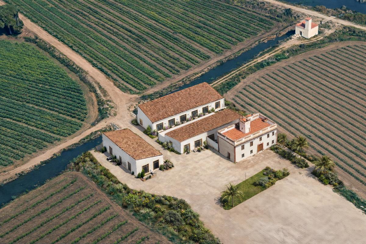 Una imagen aérea de la finca La Roqueta de Xeraco
