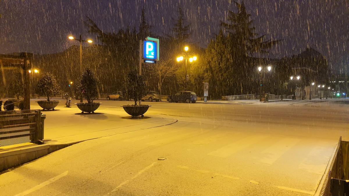 Nieve en Oviedo.