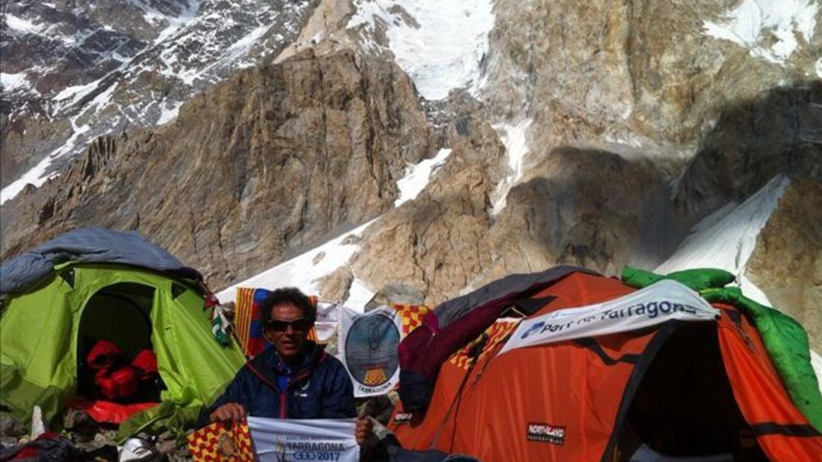 Òscar Cadiach,en su último asalto al Broad Peak.