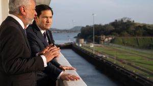 Marco Rubio en el Canal de Panamá