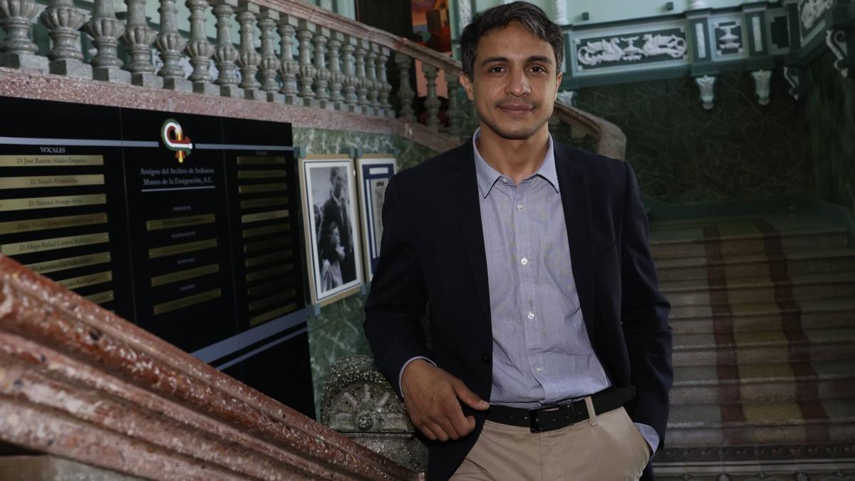 Loren Saleh, el viernes pasado en el Archivo de Indianos de Colombres.