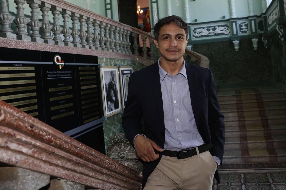 Loren Saleh, el viernes pasado en el Archivo de Indianos de Colombres.