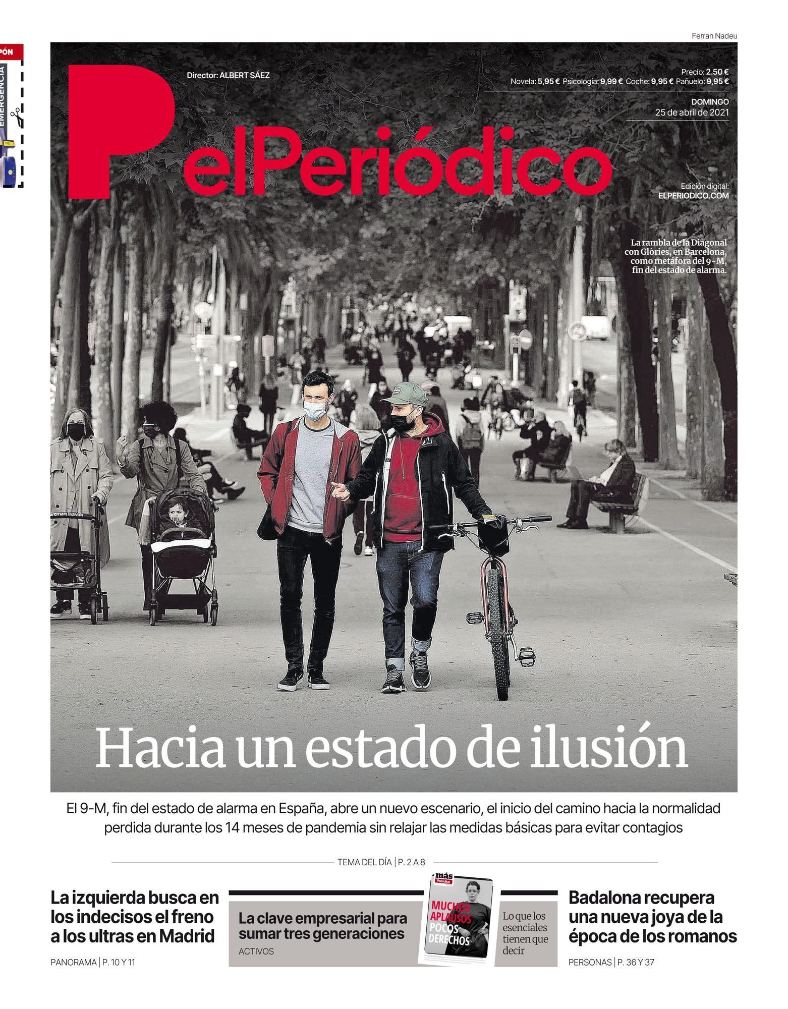 Portada de el periodico de 25 de abril