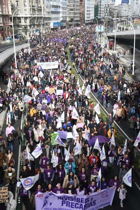 13.000 personas en el 8-M de A Coruña