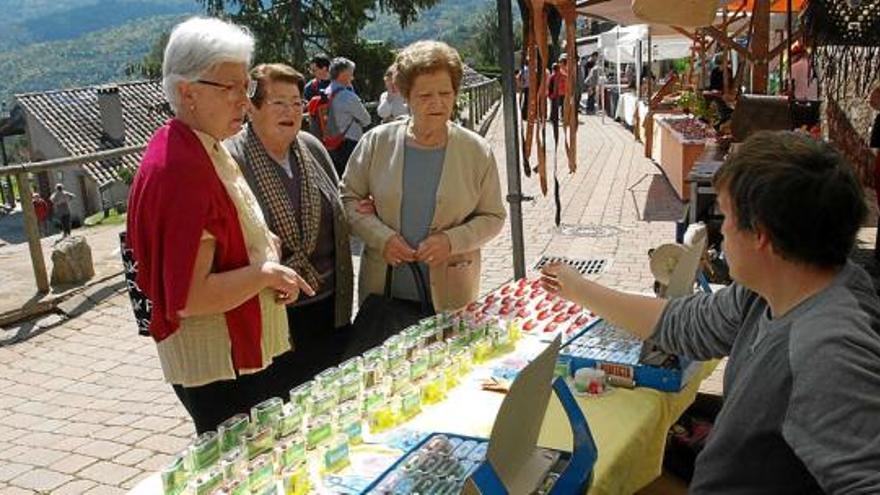 Visitants recorrent les parades ubicades al llarg del carrer del Castell