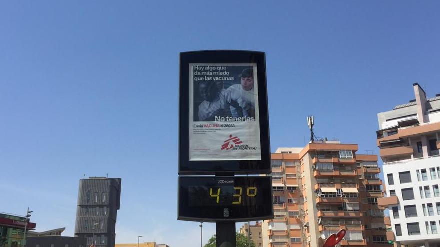 Los termómetros superan los 40º en Murcia