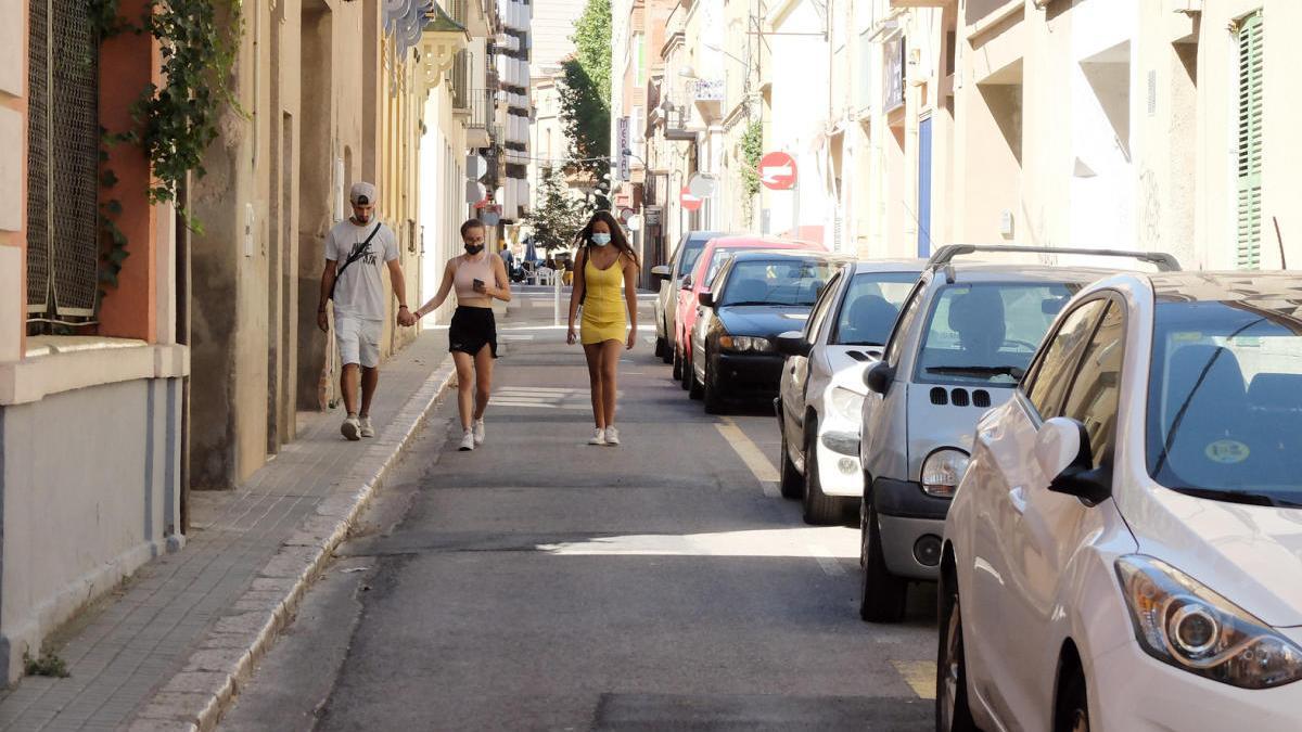 La zona del pis ocupat del carrer Pi i Maragall on es van produir les detencions