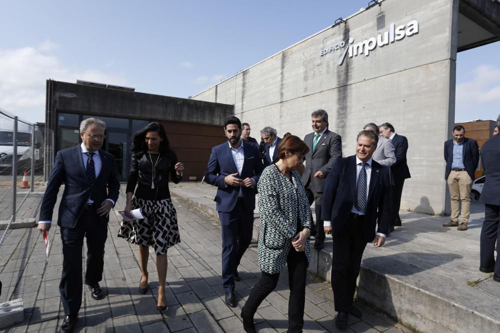 Colocación de la primera piedra del nuevo edificio de la incubadora de Impulsa