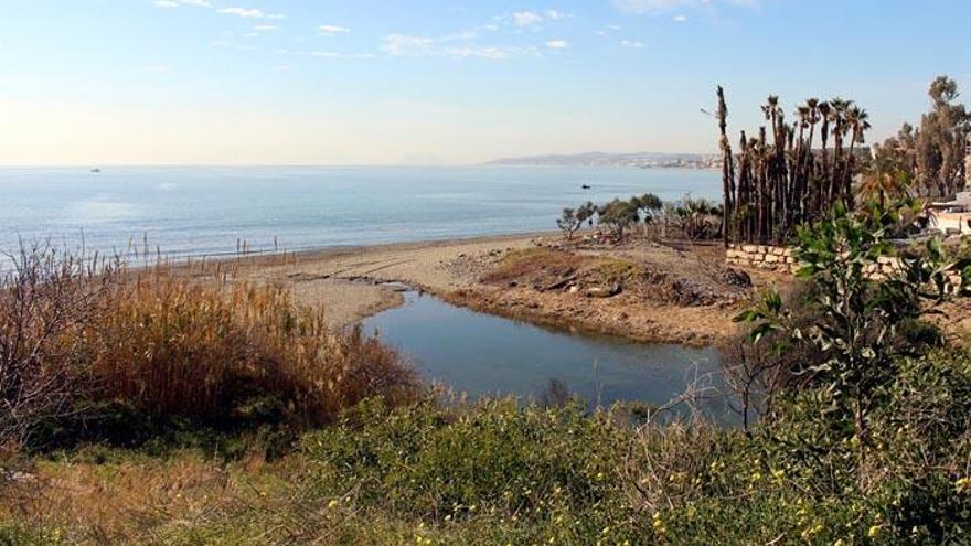 Vista panorámica de la desembocadura de este arroyo.