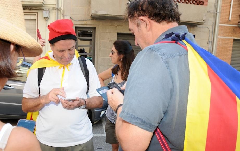 L'arribada dels participants a la Diada de Berga