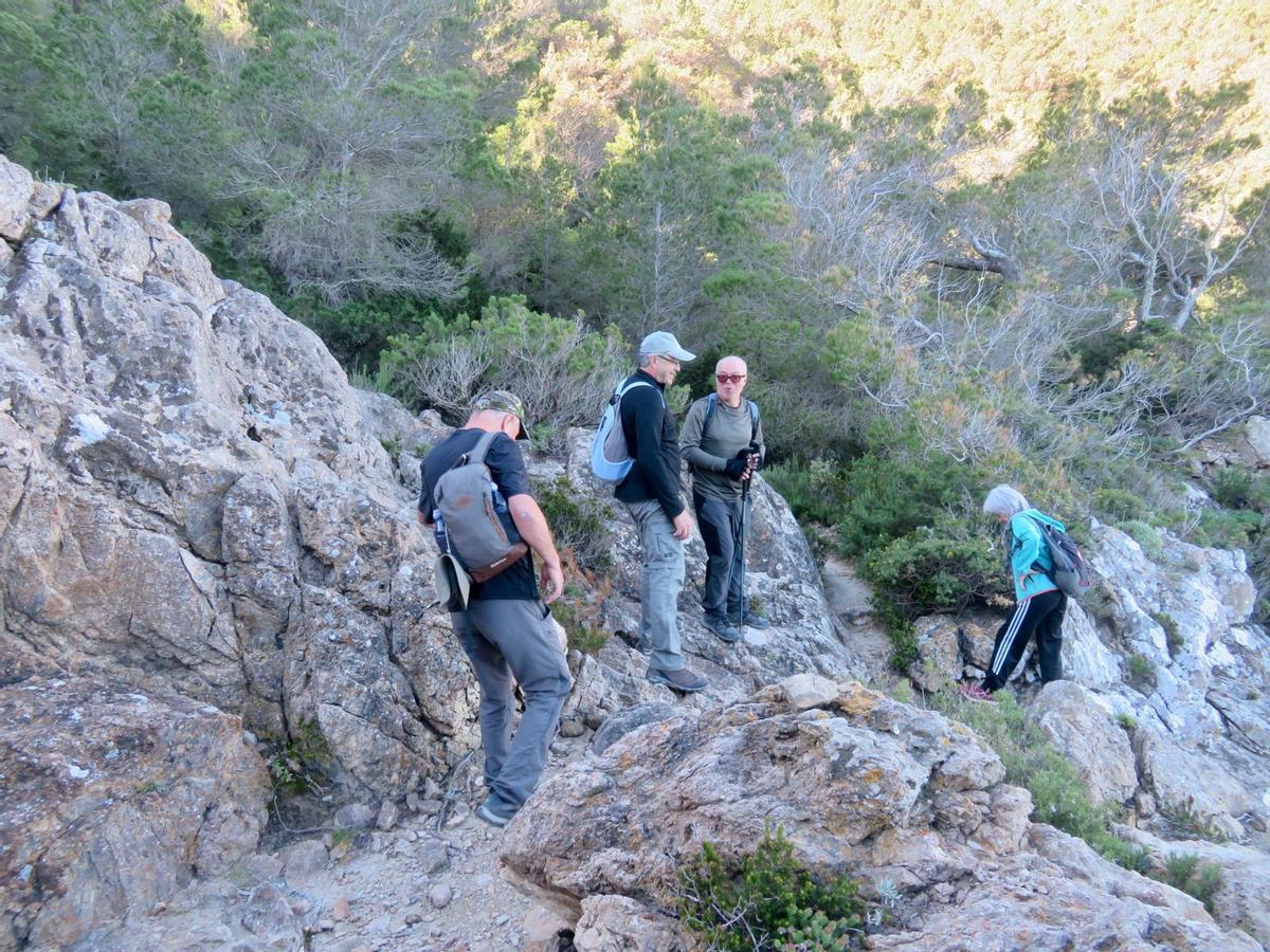 Una de las caminatas por la costa de Ibiza.