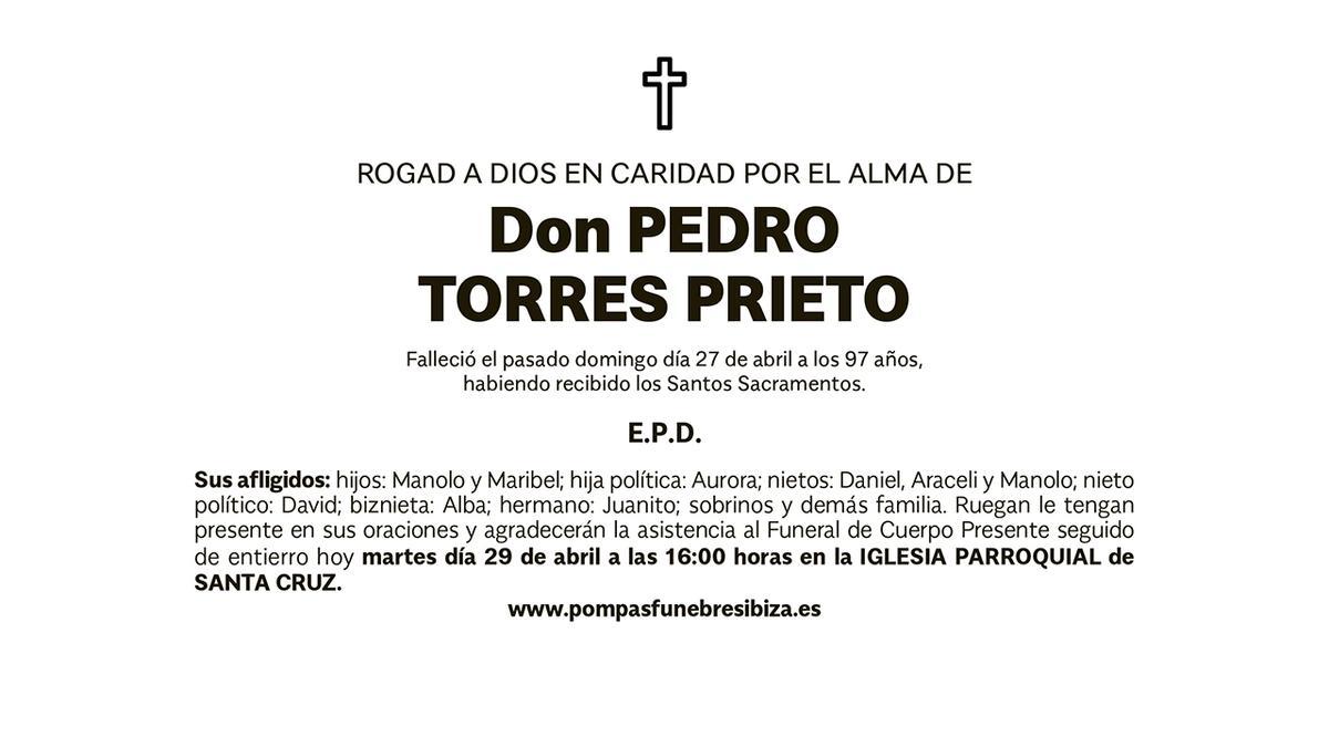 Esquela Pedro Torres Prieto