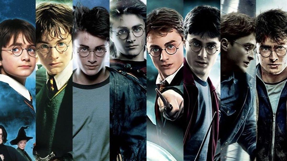 Daniel Radcliffe, en las ocho películas de la saga 'Harry Potter'.