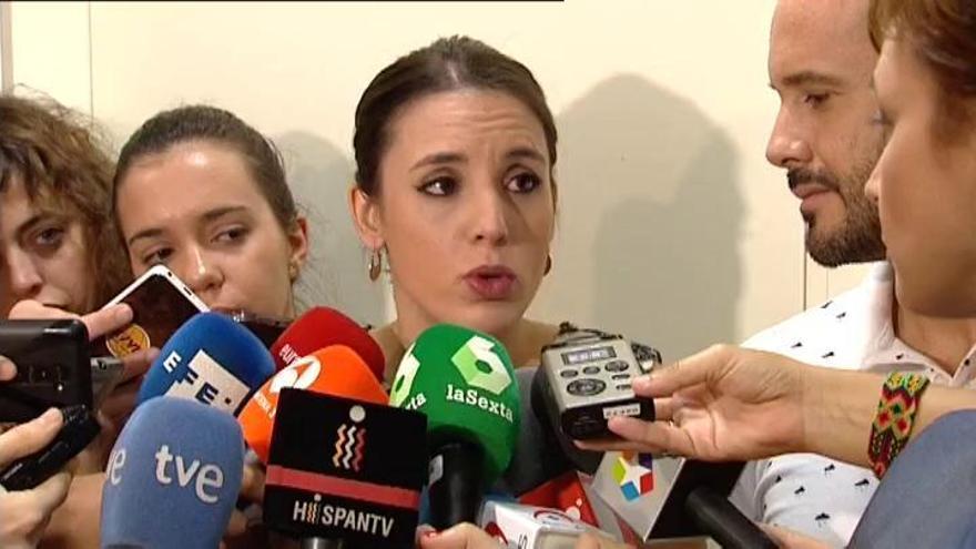 Irene Montero: &quot;El PSOE tiene la llave&quot;