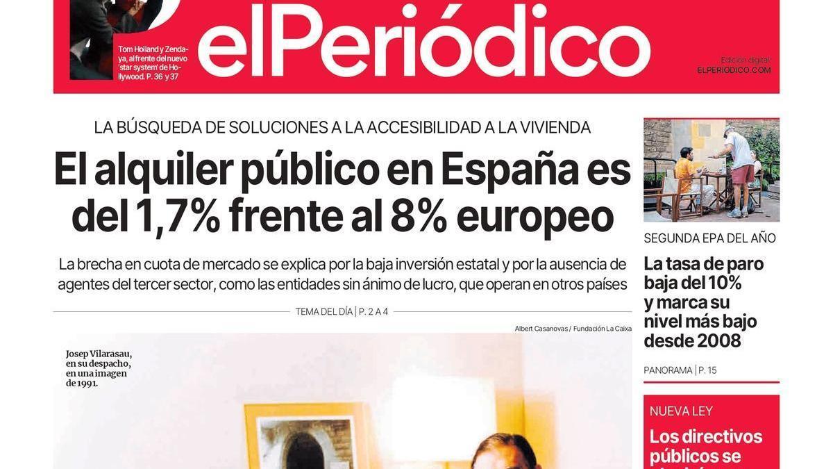 La portada de EL PERIÓDICO del 29 de julio de 2026