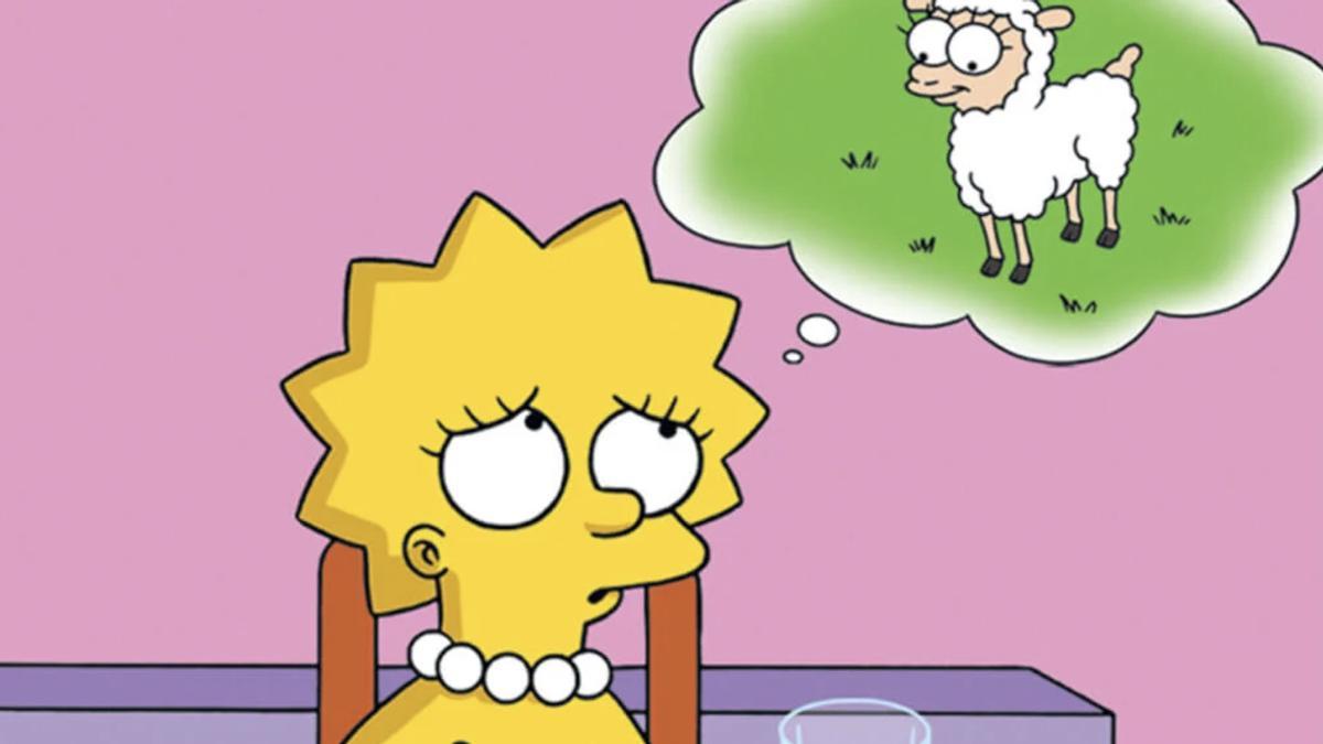 Lisa, a punto de abrazar el vegetarianismo.
