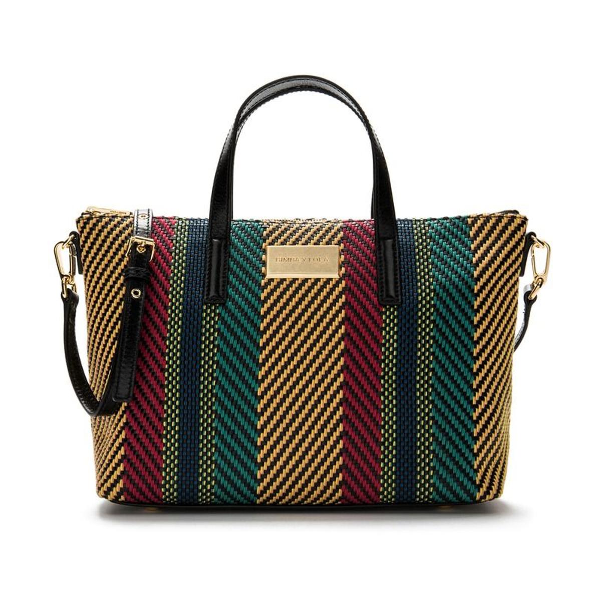 Bolso BIMBA Y LOLA trenzado multicolor