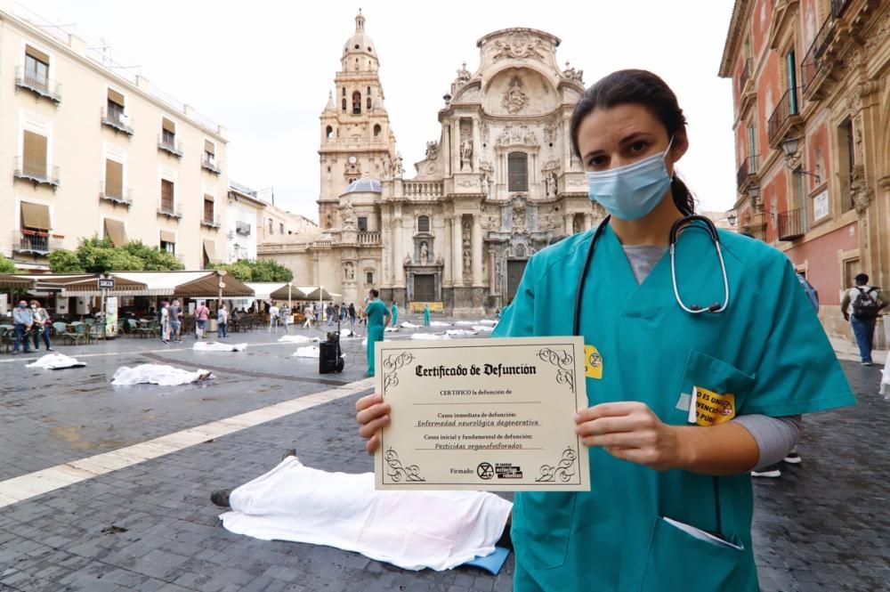 Las 'victimas' de la crisis climática, exhibidas en Murcia