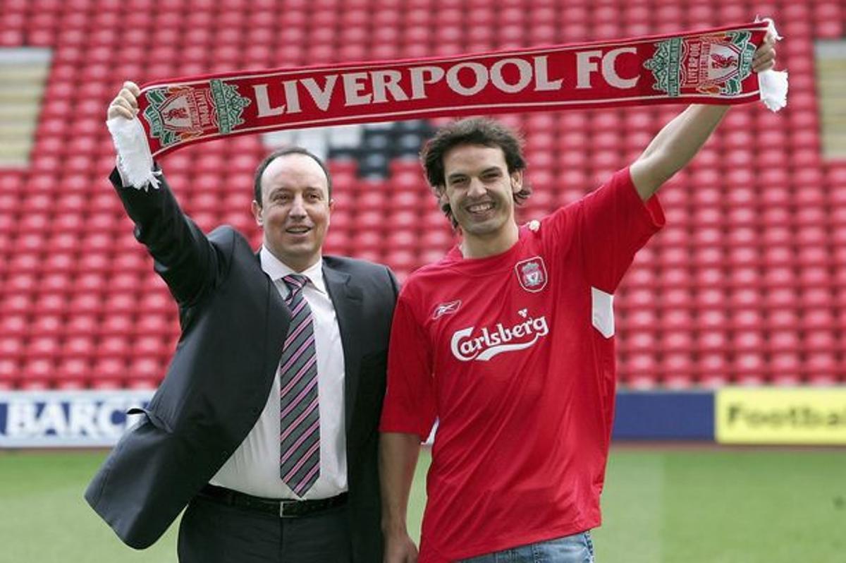 Fernando Morientes fue campeón de Europa con el Real Madrid y el Liverpool. Rafa Benítez también ha entrenado a ambos equipos Fernando Morientes fue campeón de Europa con el Real Madrid y el Liverpool. Rafa Benítez también ha entrenado a ambos equipos