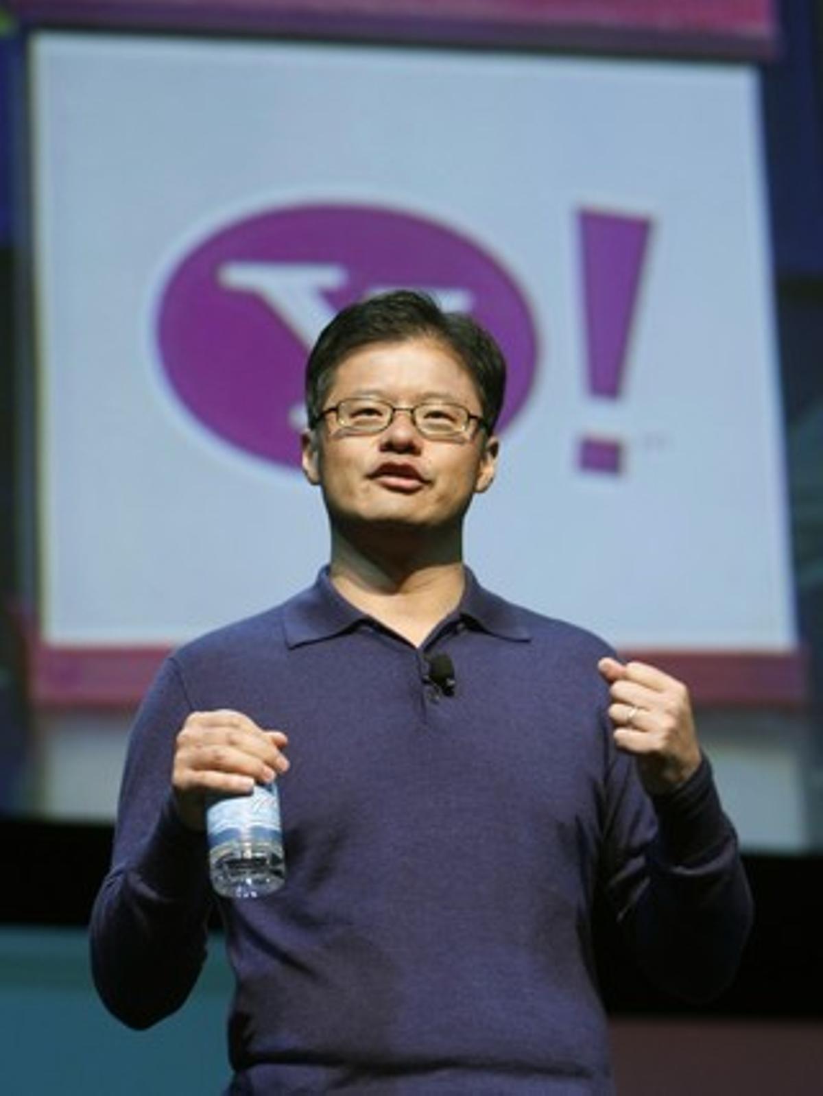 Foto d’arxiu de Jerry Yang en un acte de Yahoo al Consumer Electronics Show (CES) de Las Vegas de 2008. Foto d’arxiu de Jerry Yang en un acte de Yahoo al Consumer Electronics Show (CES) de Las Vegas de 2008.