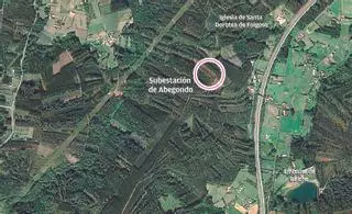 La subestación y las líneas proyectadas en Abegondo afectarán a 1,5 hectáreas