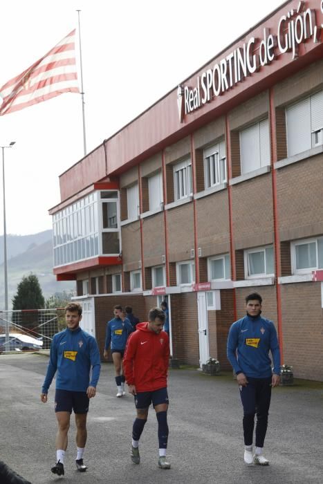 Entrenamiento del Sporting en Mareo.