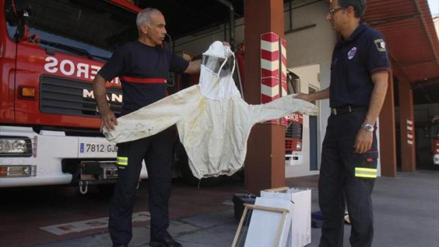 Las actuaciones de bomberos por las abejas se multiplican en Córdoba