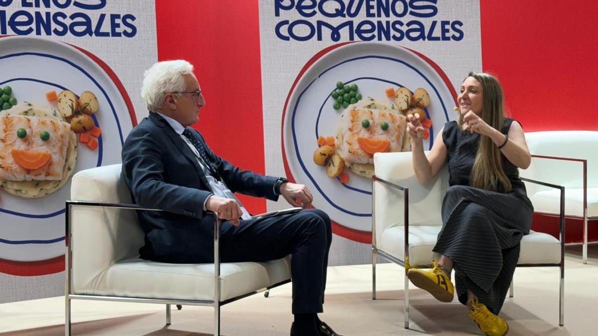 Opromar y la estrella Michelin Lucía Freitas promocionan el consumo de pescado entre los más pequeños