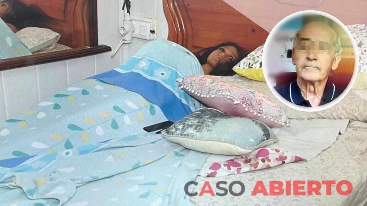 Miguel M, de 78 años, acusado de matar a una vecina. En la imagen, la muñeca con la que vivía.