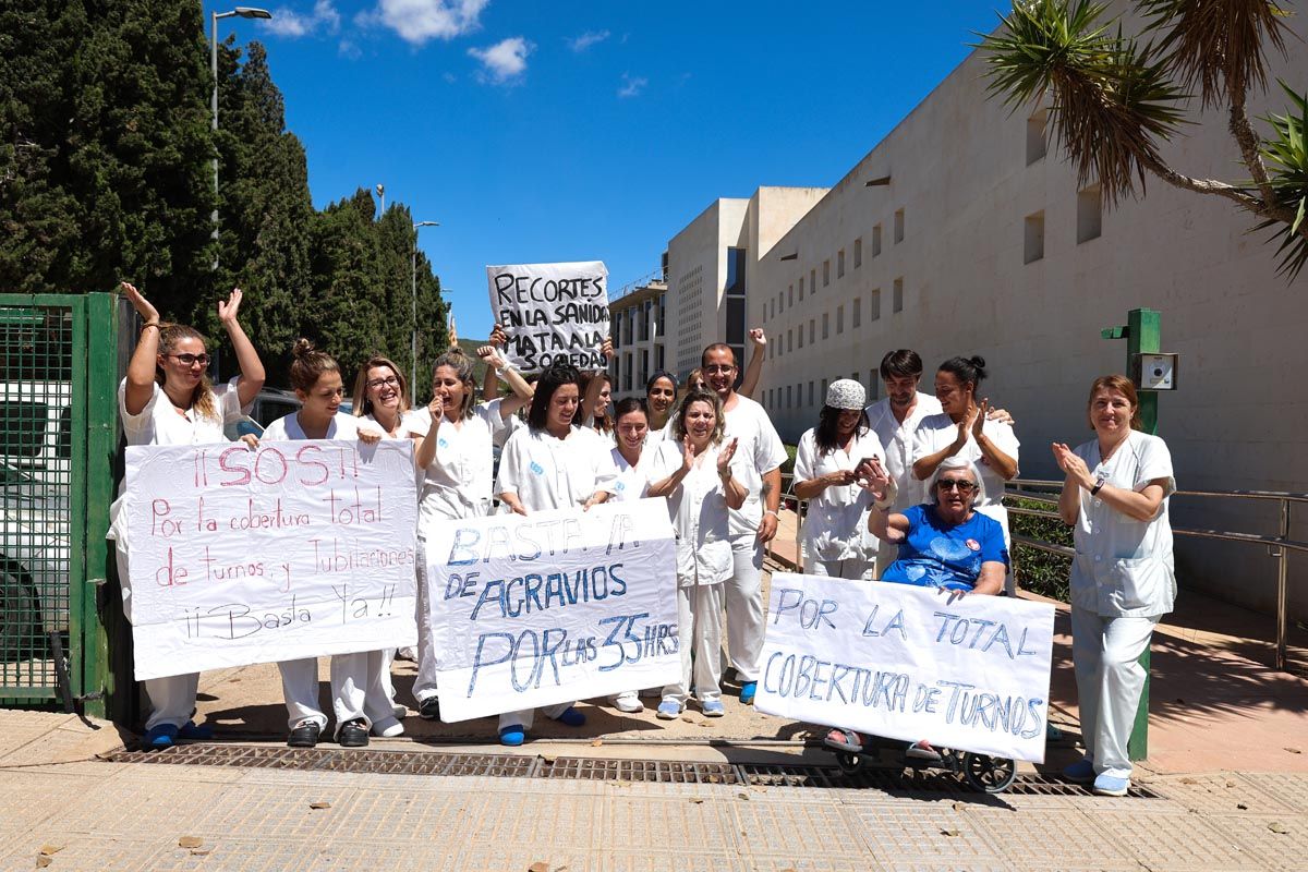 Las imágenes de la concentración de los trabajadores de Cas Serres