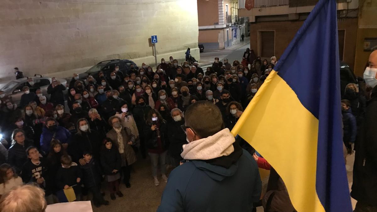 La concentración de apoyo a Ucrania en Sax.